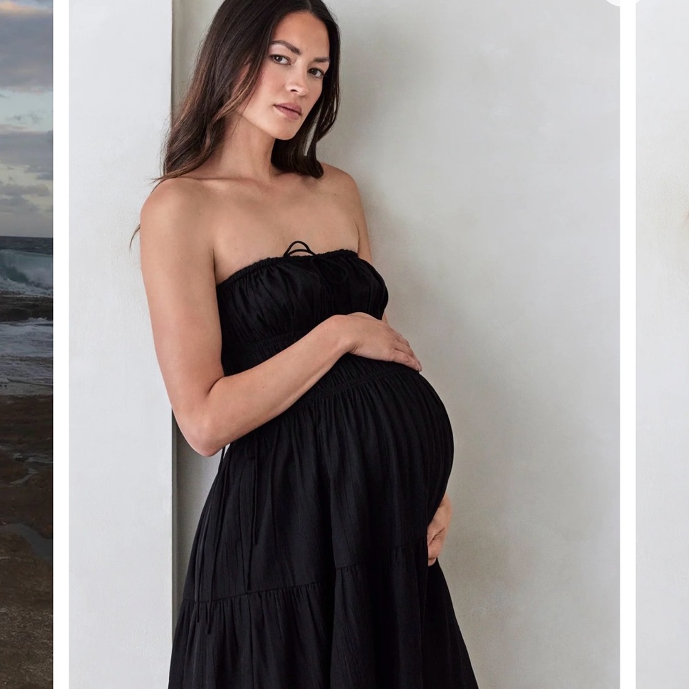Bumpsuit Black Maternity Maxi Dress NWT